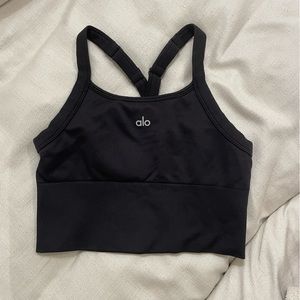 Alo seamless ribbed favorite bra tank black size small